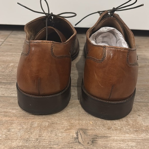 Johnston Murphy Vintage Oxford Wingtip Shoe Brown Leather Lace Size 9.5 - Picture 3 of 8